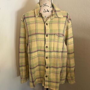 Urban Outfitters Plaid Contemporary Button Closure Casual Front Pocket Shacket